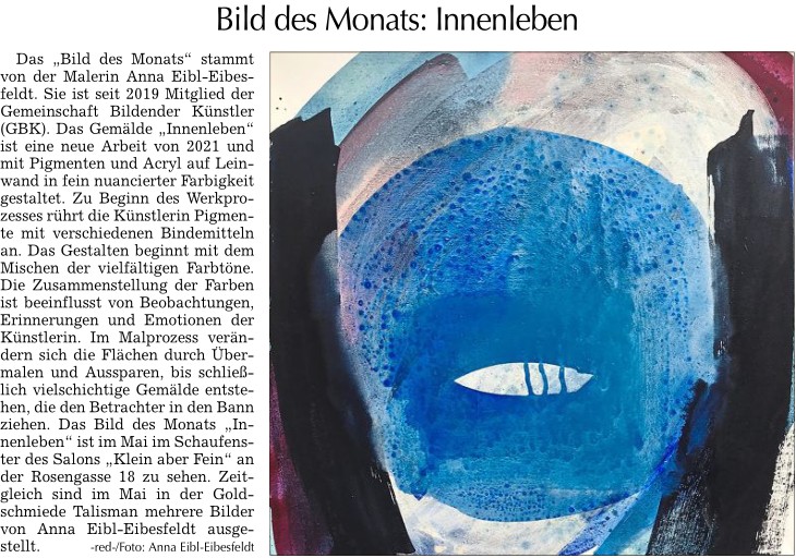 Bild des Monats - Innenleben von Anna Eibl-eibesfeldt